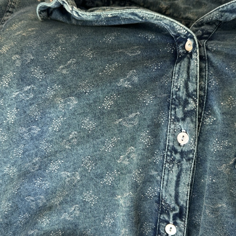 Sundance Blue Button Down Shirt - Picture 8 of 9